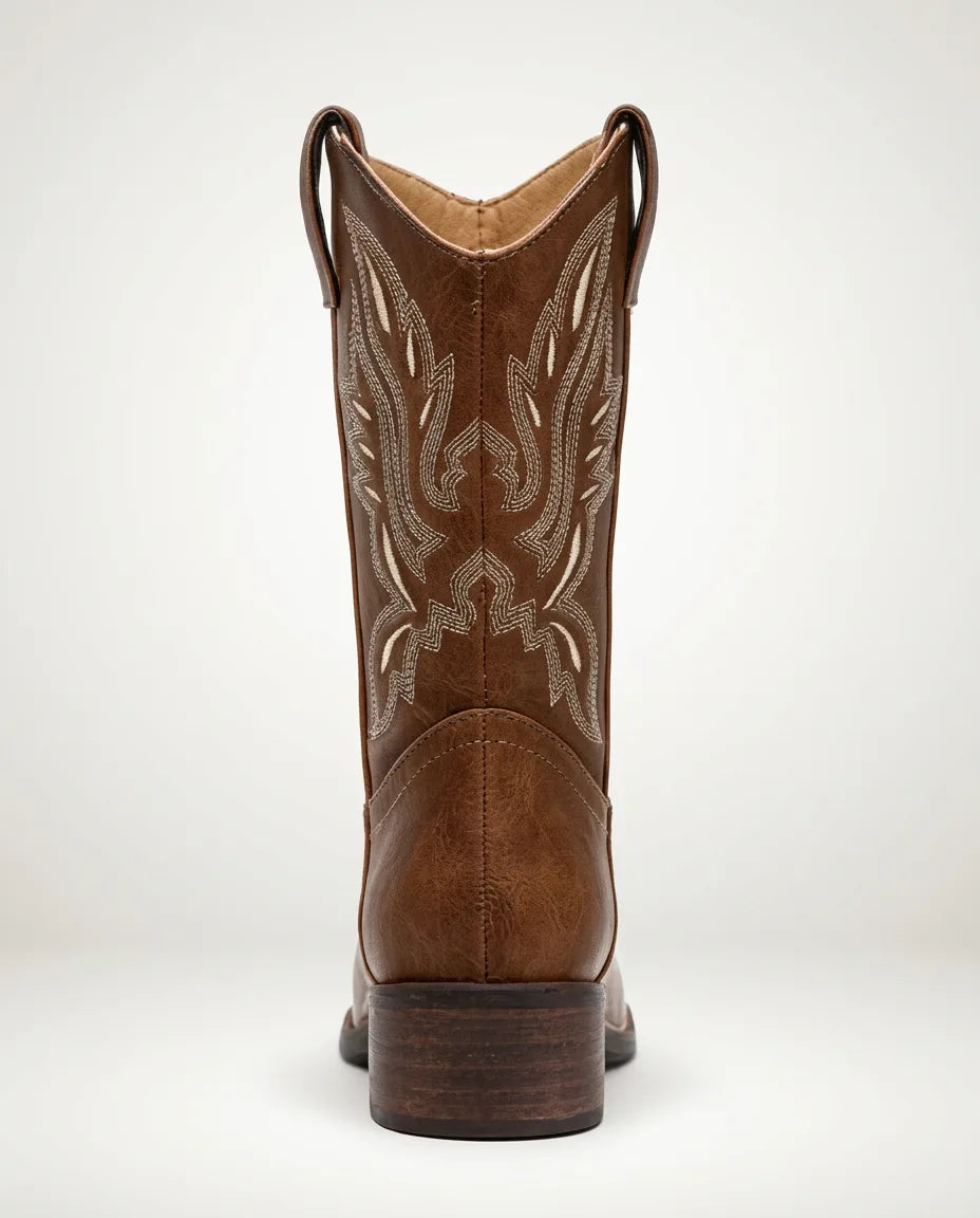 Polly | Embroidered Western Cowboy Boots for Women in Brown