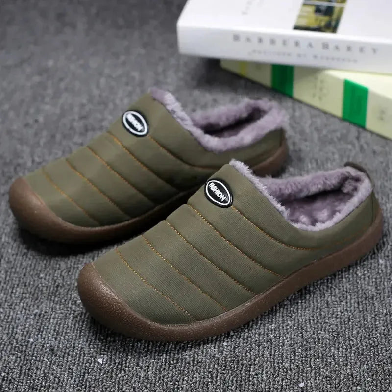 Elliot | Men's Fleece-Lined Quilted Slipper Mules for Winter