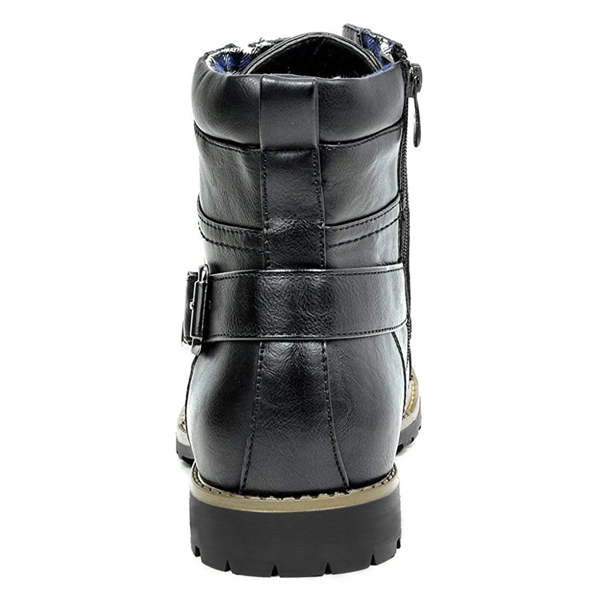 Graham | Men's Lace-Up Combat Boots with Side Zip and Buckle