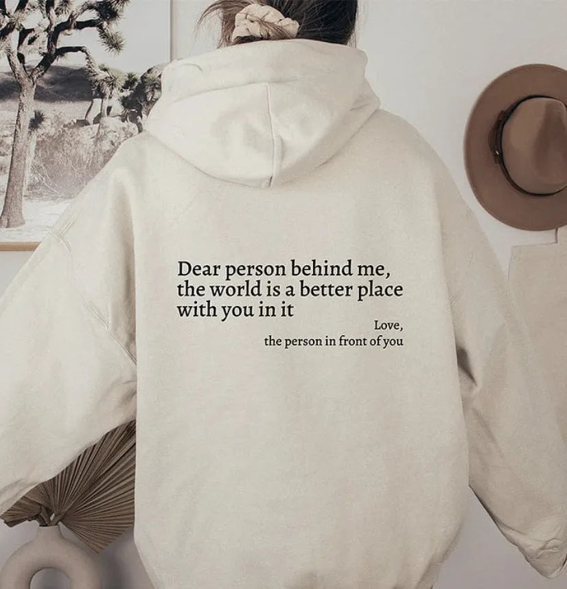 Nancy | Oversized Message Print Hoodie for Women