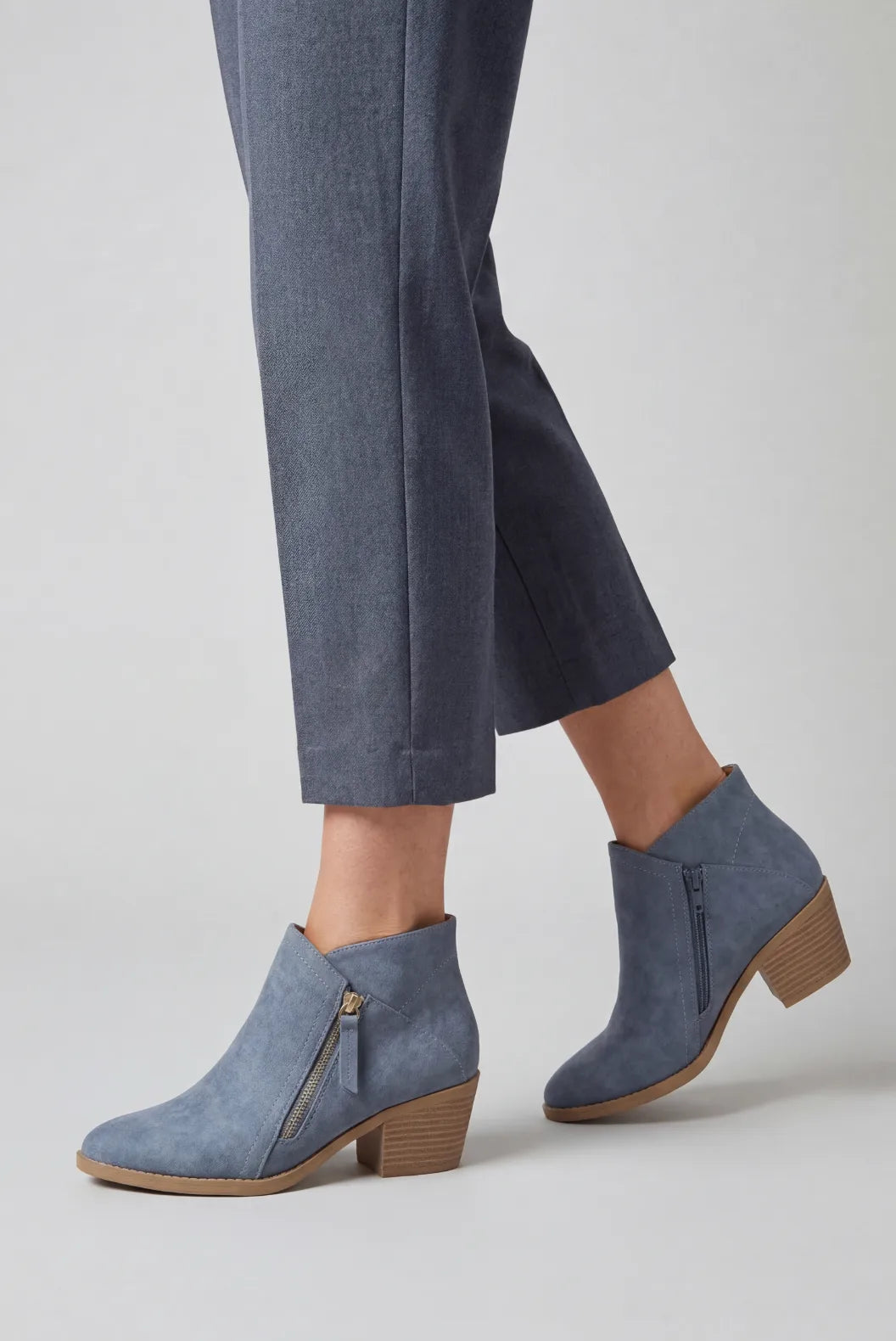 Jessica | Comfort Suede Ankle Boots with Block Heel for Women