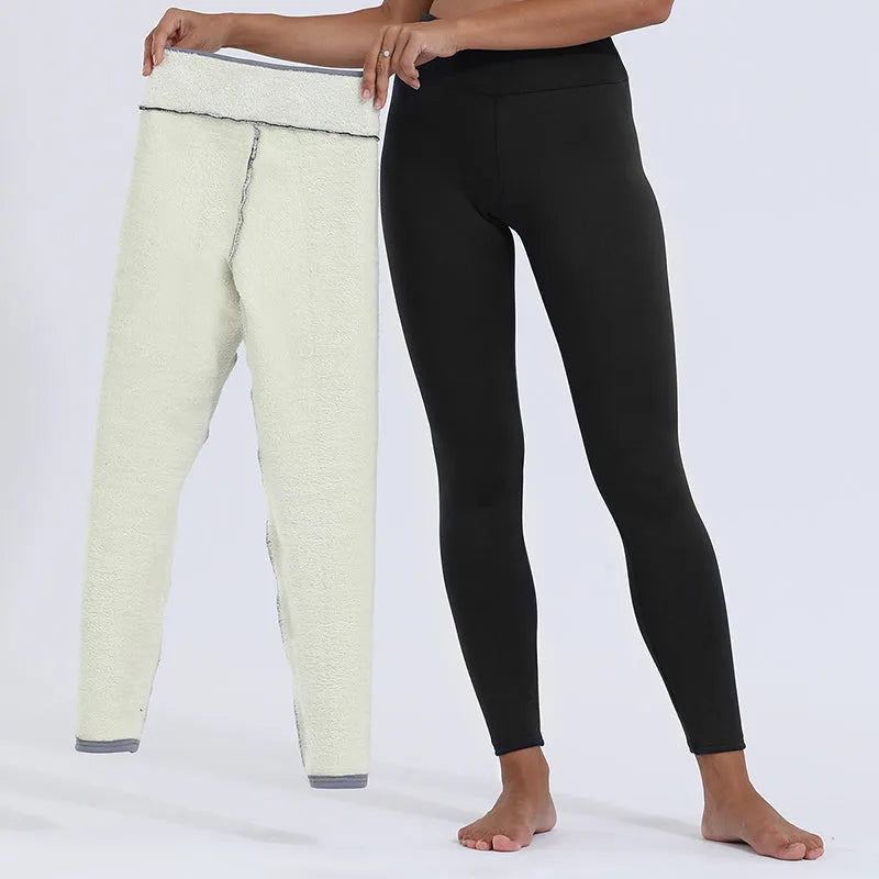 Warm Fleece-Lined High-Waisted Leggings for Women image 9