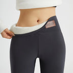 High-Waist Fleece-Lined Leggings for Women in Winter image 18