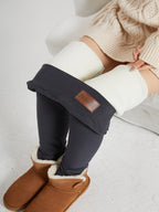 High-Waist Fleece-Lined Leggings for Women in Winter image 20