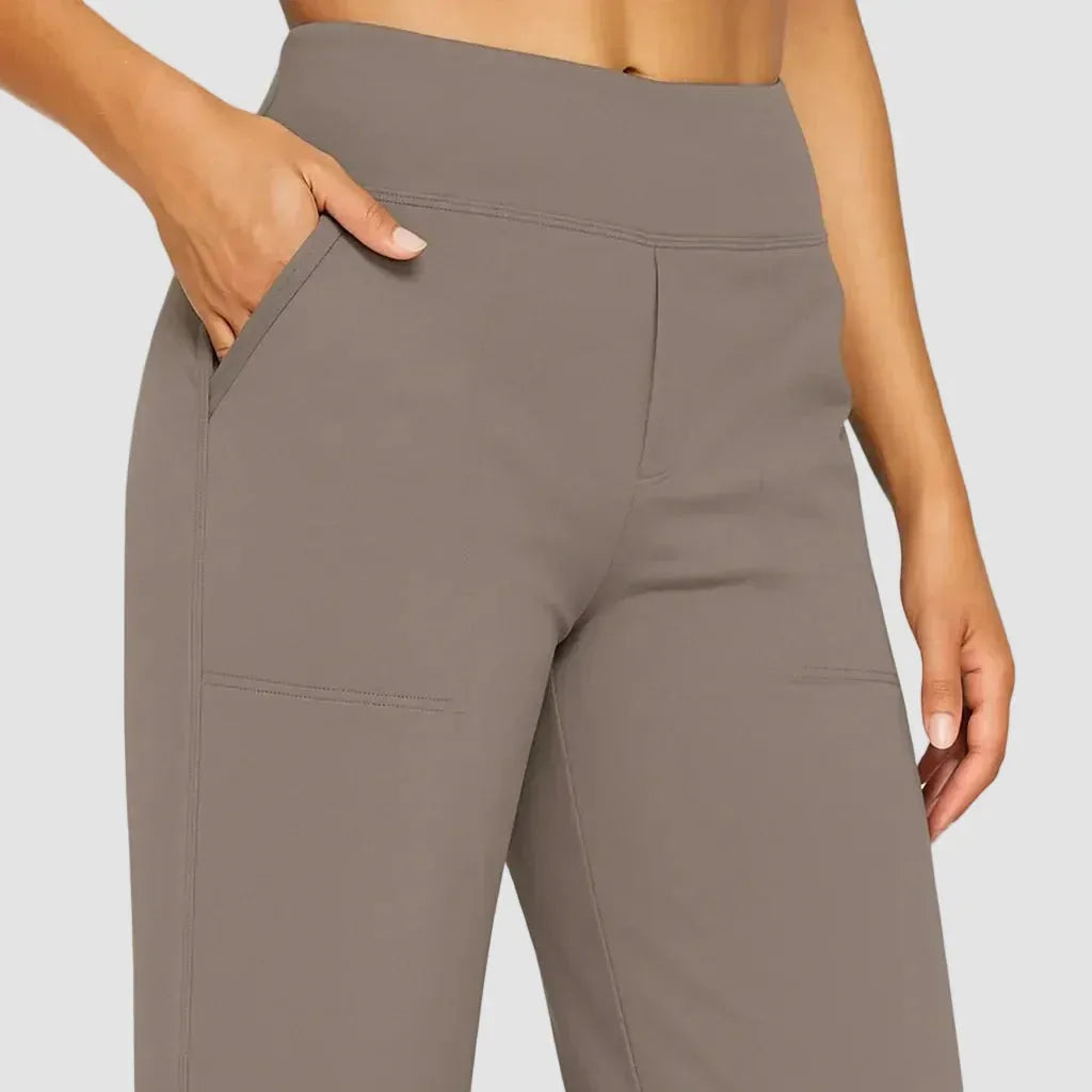 Angelica | High-Waisted Wide-Leg Trousers for Women in Soft Stretch