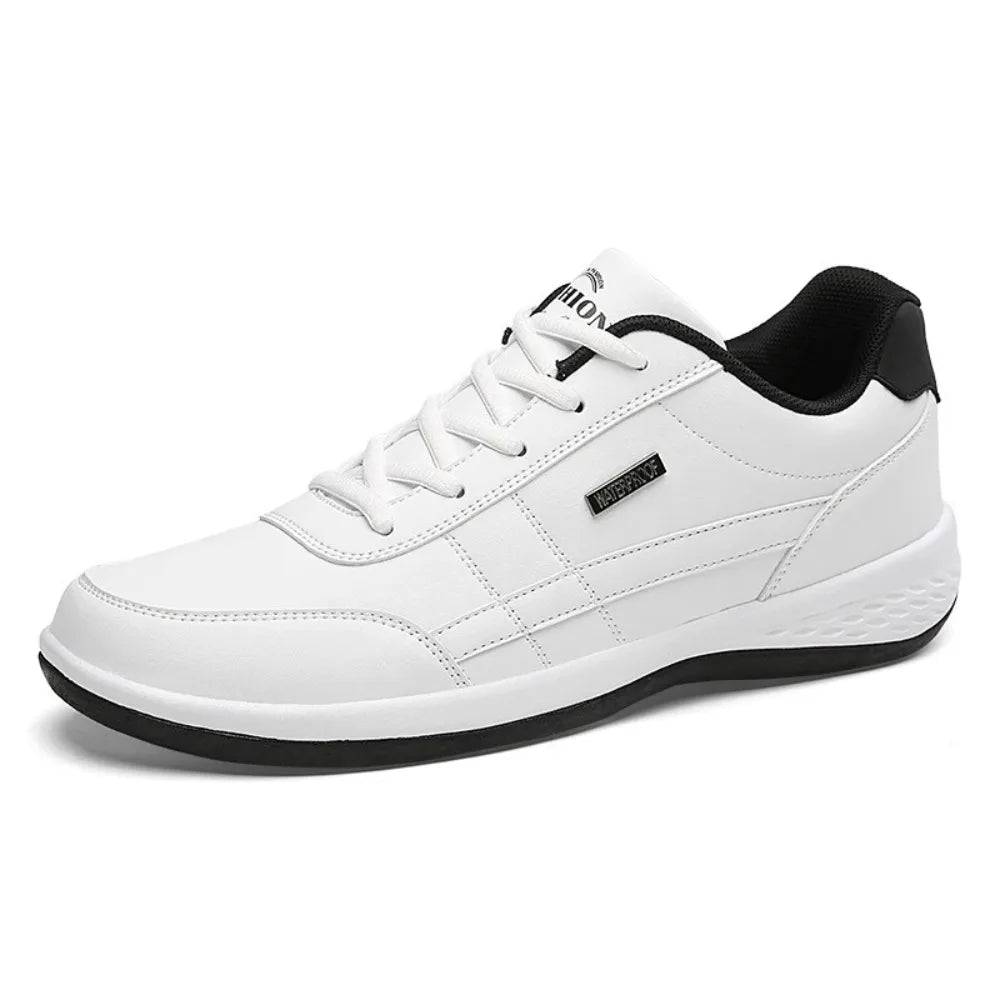 Men's Comfort Leather Trainers with Arch Support image 10