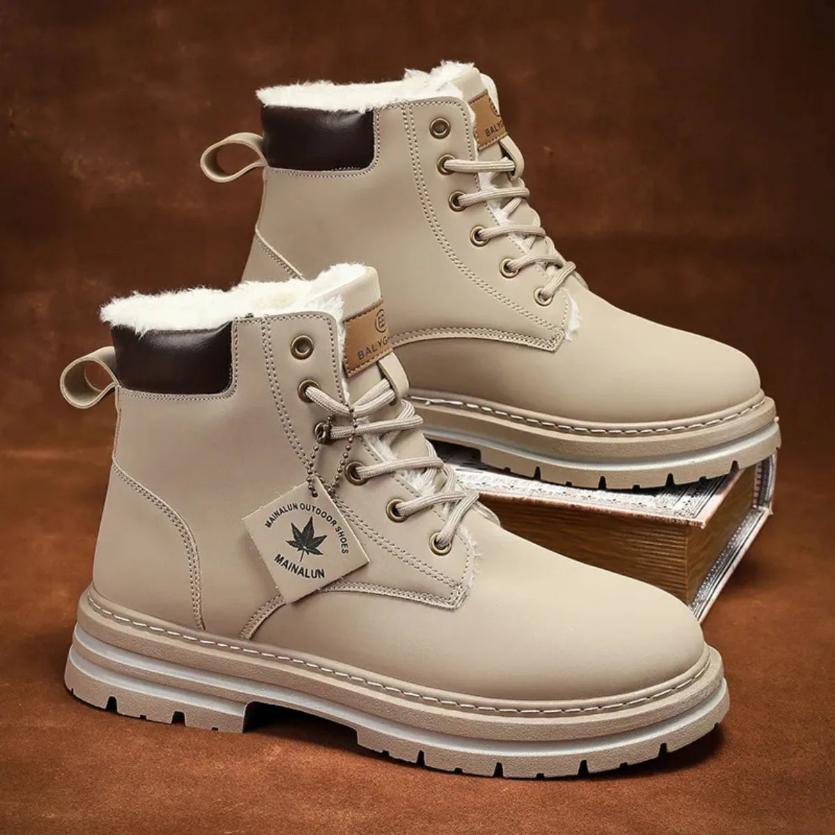 Men's Fur Lined Insulated Lace-Up Boots image 19