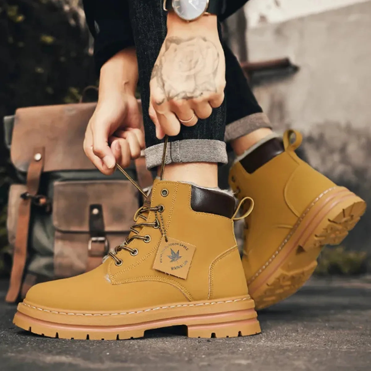 Men's Fur Lined Insulated Lace-Up Boots image 23