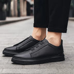 Men's Genuine Leather Slip-On Trainers with Comfort Insole image 11