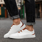 Men's Genuine Leather Slip-On Trainers with Comfort Insole image 9