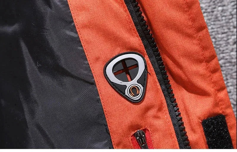 Grey parka shown flat with hood up, highlighting the fleece-lined interior collar and chin guard