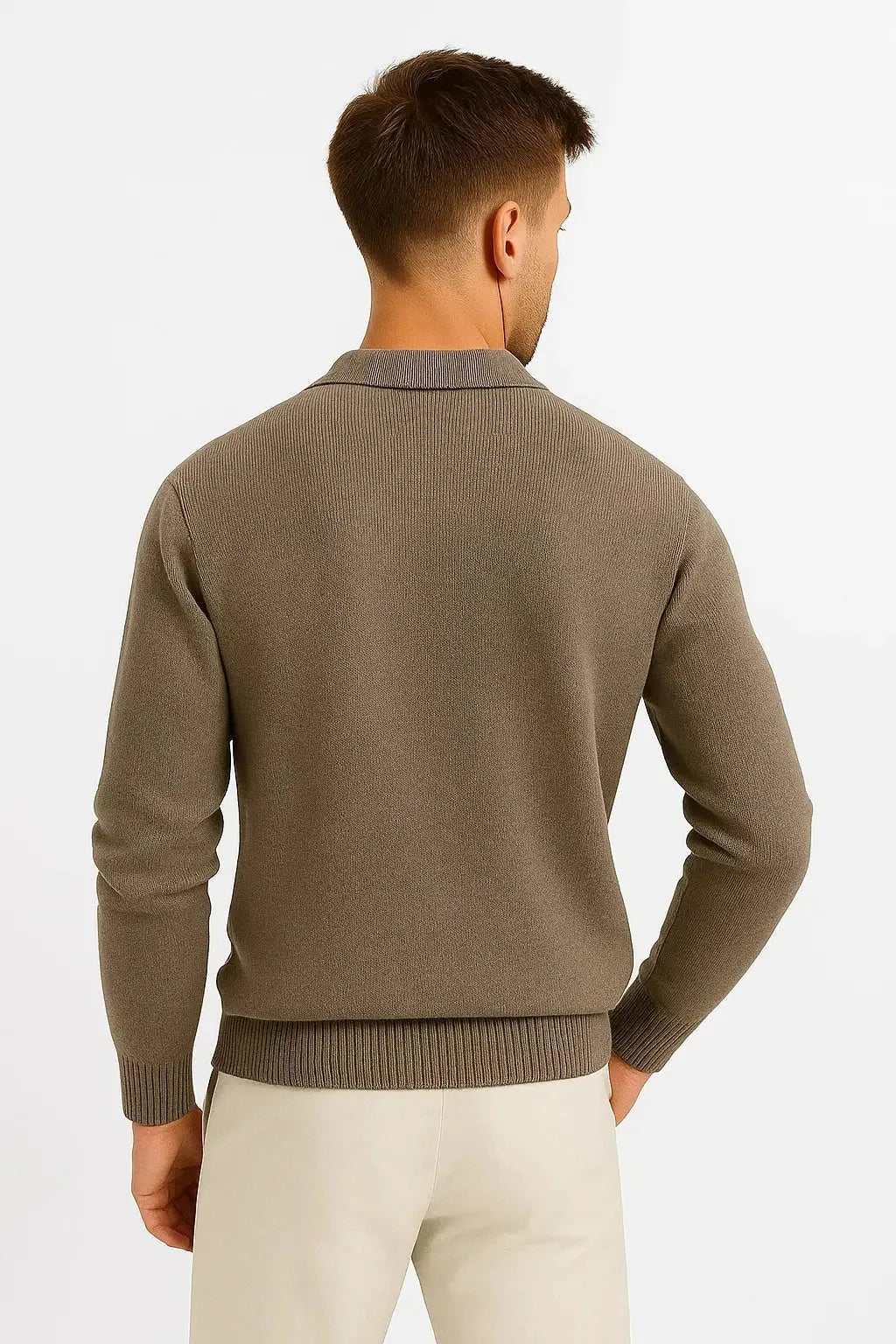 Clarence | Men's Knit Polo Jumper with Structured Collar