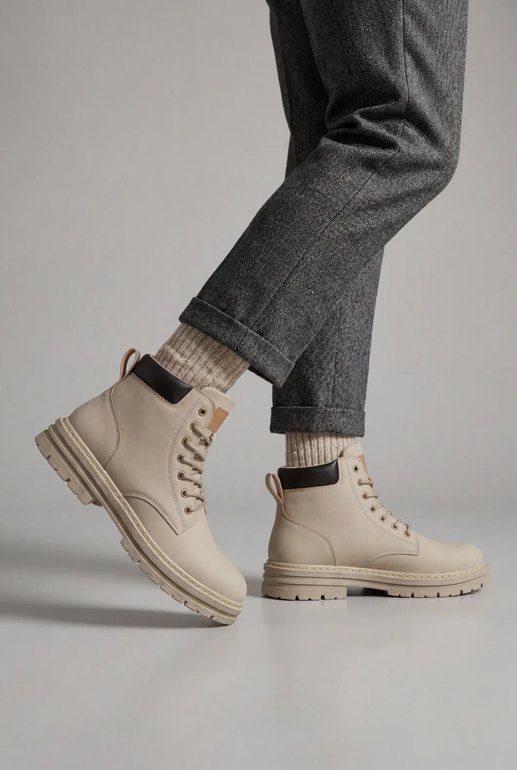 Rafe | Men's Lace-Up Ankle Boots with Chunky Lug Sole
