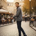 Men's Long Sleeve Knit Polo Jumper with Contrast Collar image 16