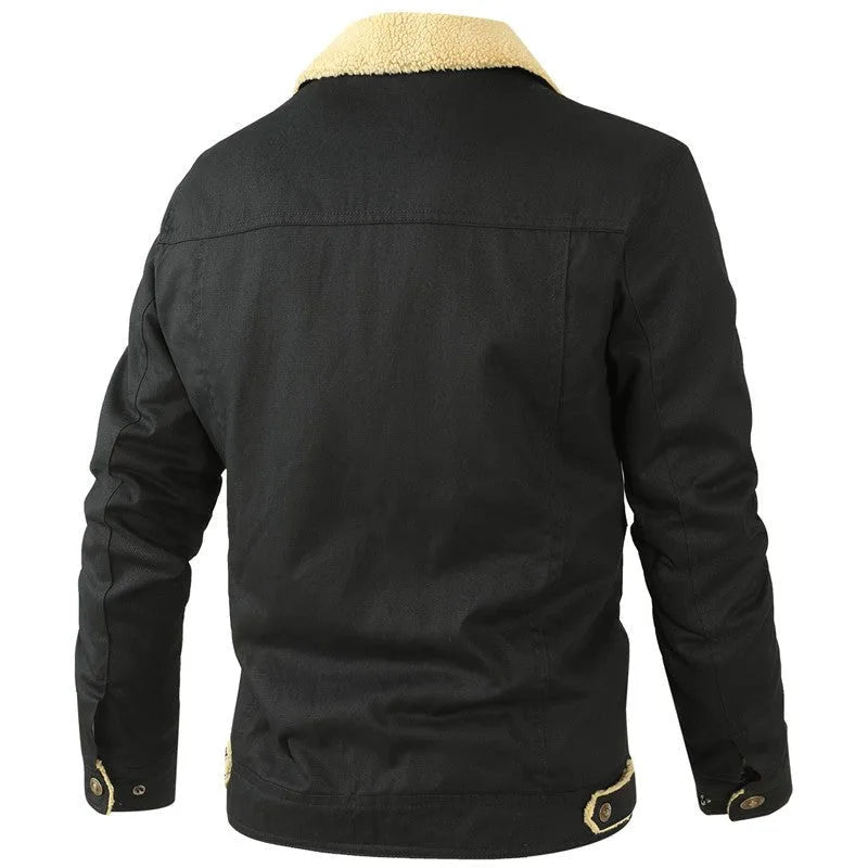 Men's Sherpa Lined Button Front Winter Jacket image 10