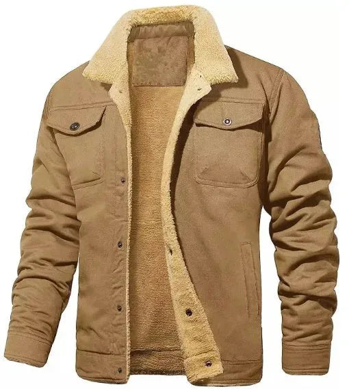 Men's Sherpa Lined Button Front Winter Jacket image 15