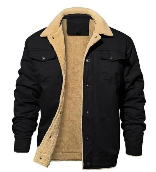 Men's Sherpa Lined Button Front Winter Jacket image 9