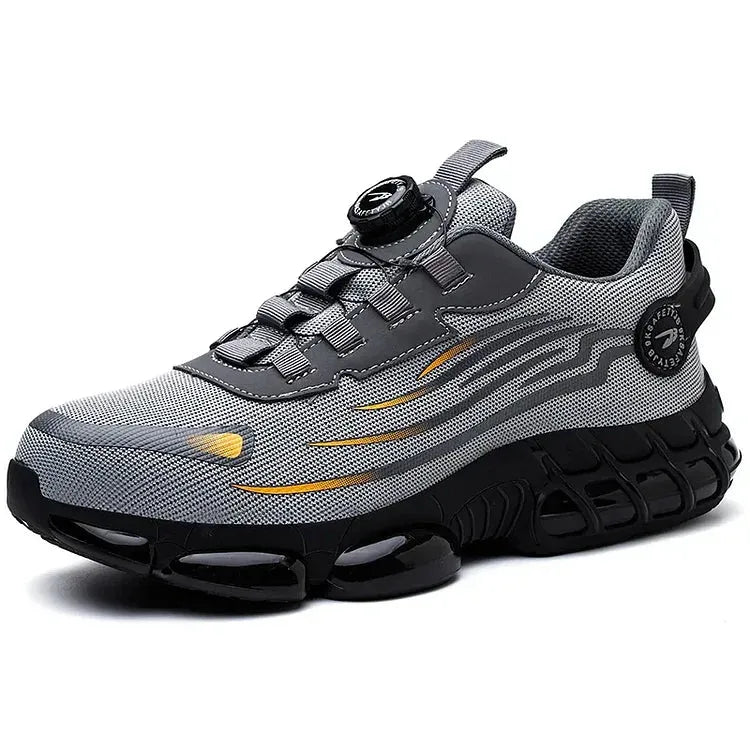 Side-angled view highlighting the ridged black midsole and pull-tab loops at heel and tongue