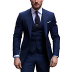 Men's Three-Piece Tailored Suit Set with Blazer and Waistcoat image 9