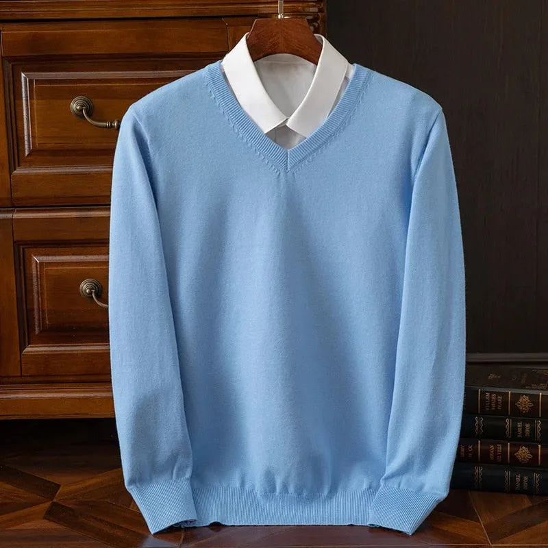 Soft Knit V-Neck Jumper