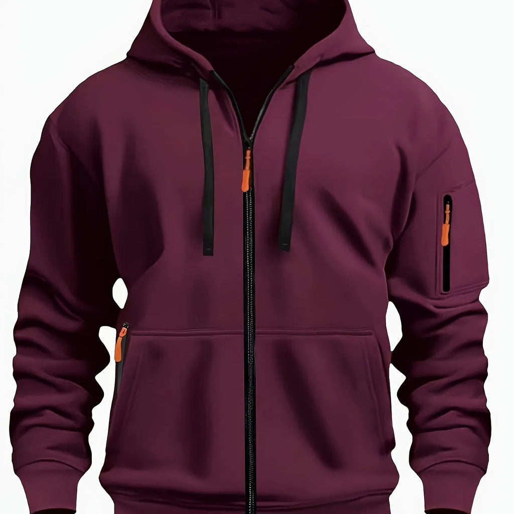 Men's Zip-Up Fleece Hoodie with Pockets image 29