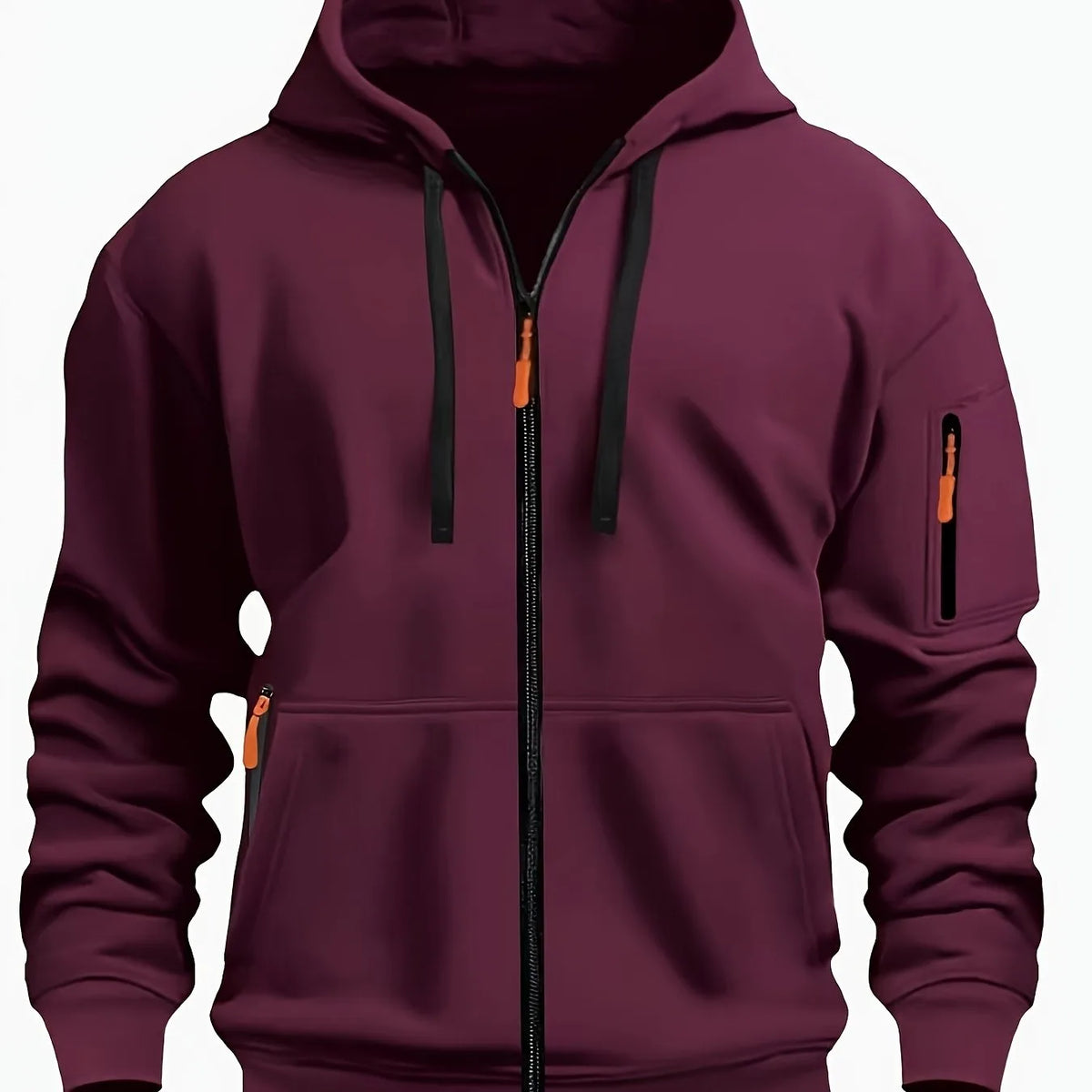 Men's Zip-Up Fleece Hoodie with Pockets image 29