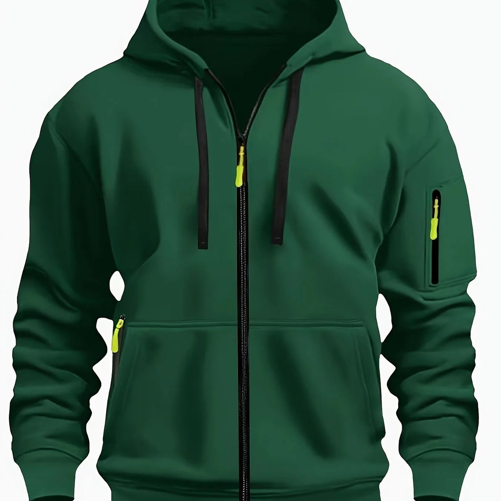 Men's Zip-Up Fleece Hoodie with Pockets image 30