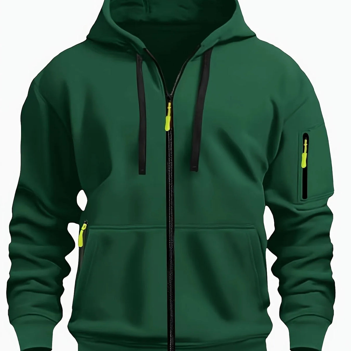 Men's Zip-Up Fleece Hoodie with Pockets image 30