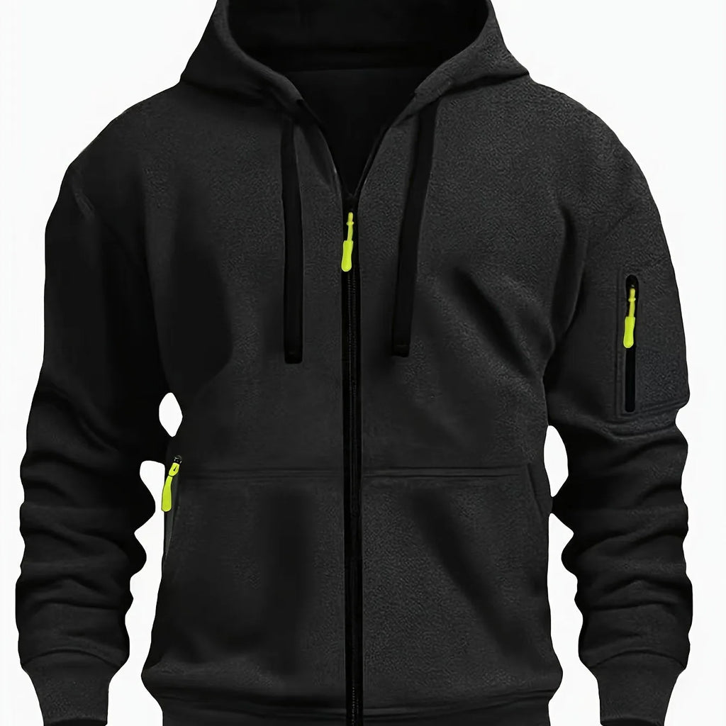 Men's Zip-Up Fleece Hoodie with Pockets image 41
