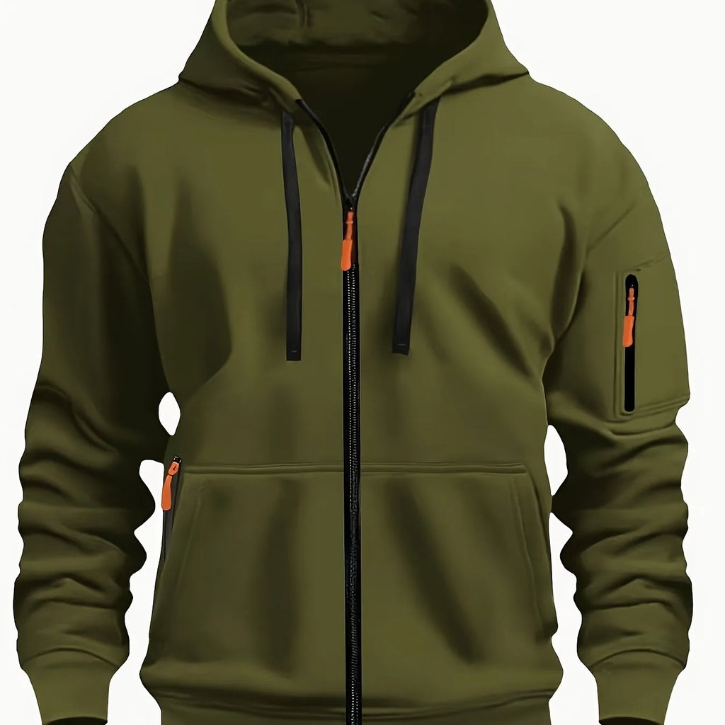 Men's Zip-Up Fleece Hoodie with Pockets image 42