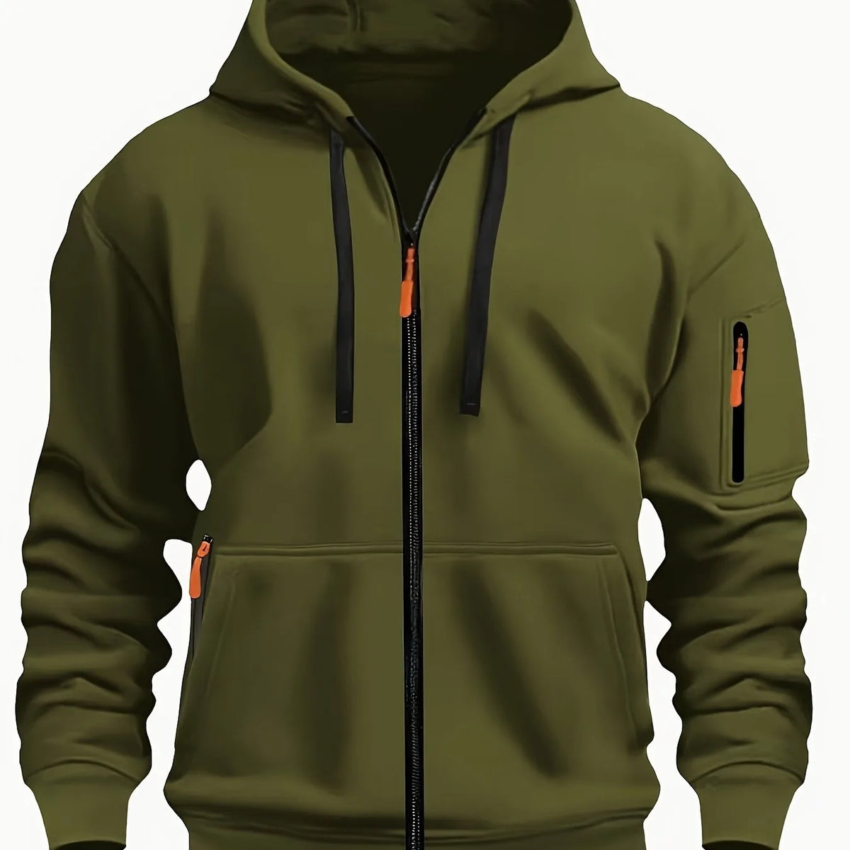 Men's Zip-Up Fleece Hoodie with Pockets image 42