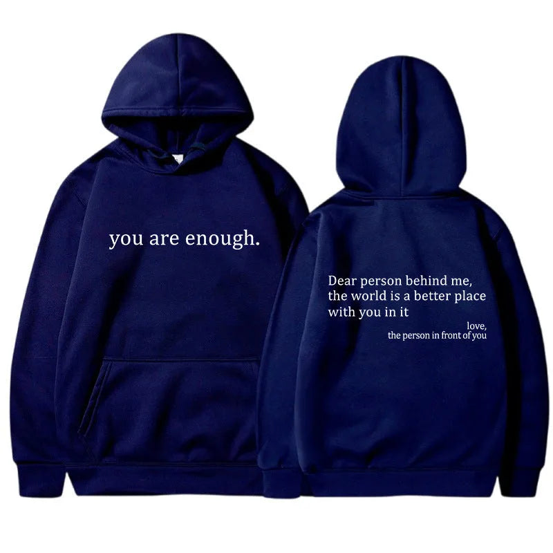 Oversized Message Print Hoodie for Women image 11