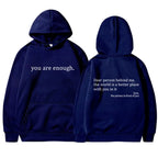 Oversized Message Print Hoodie for Women image 11