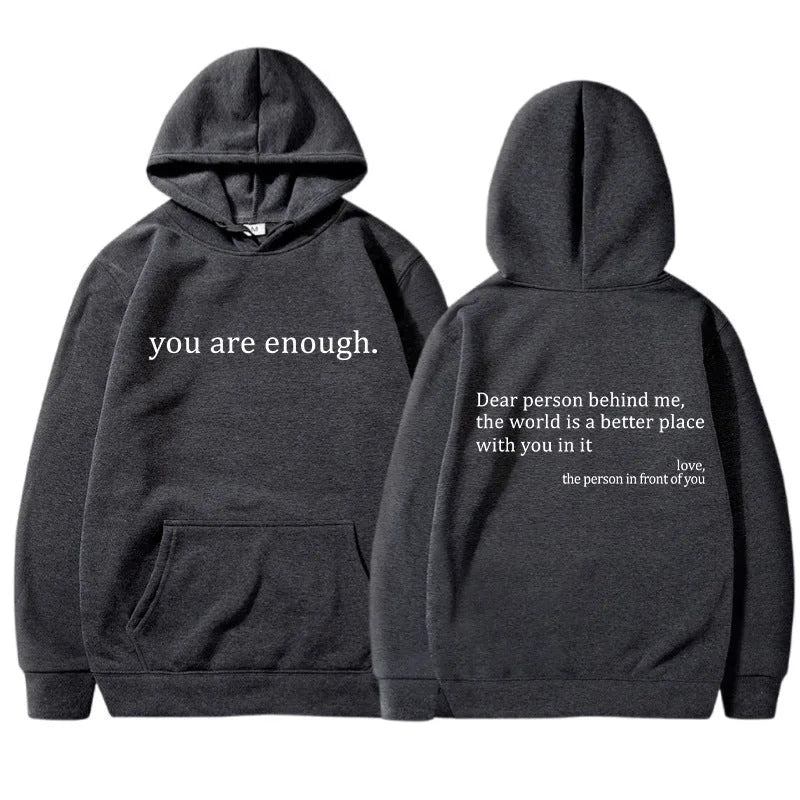 Oversized Message Print Hoodie for Women image 12