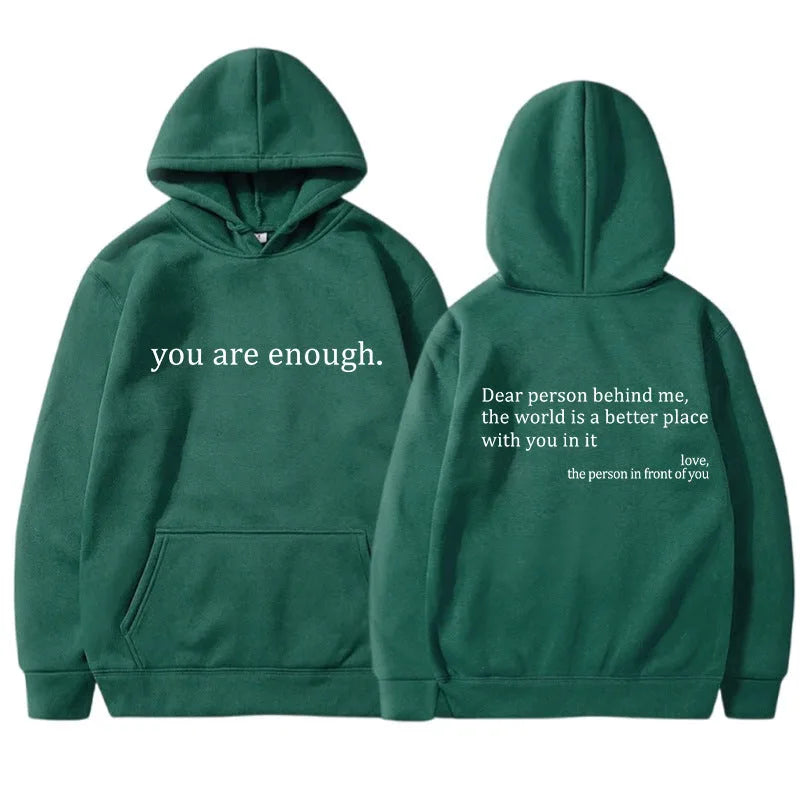 Oversized Message Print Hoodie for Women image 9