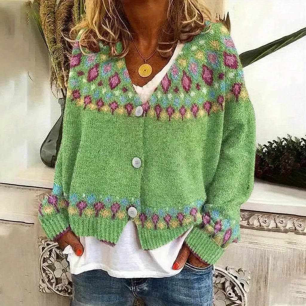 Nordic Fair Isle Knit Cardigan for Women image 11