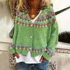 Nordic Fair Isle Knit Cardigan for Women image 11