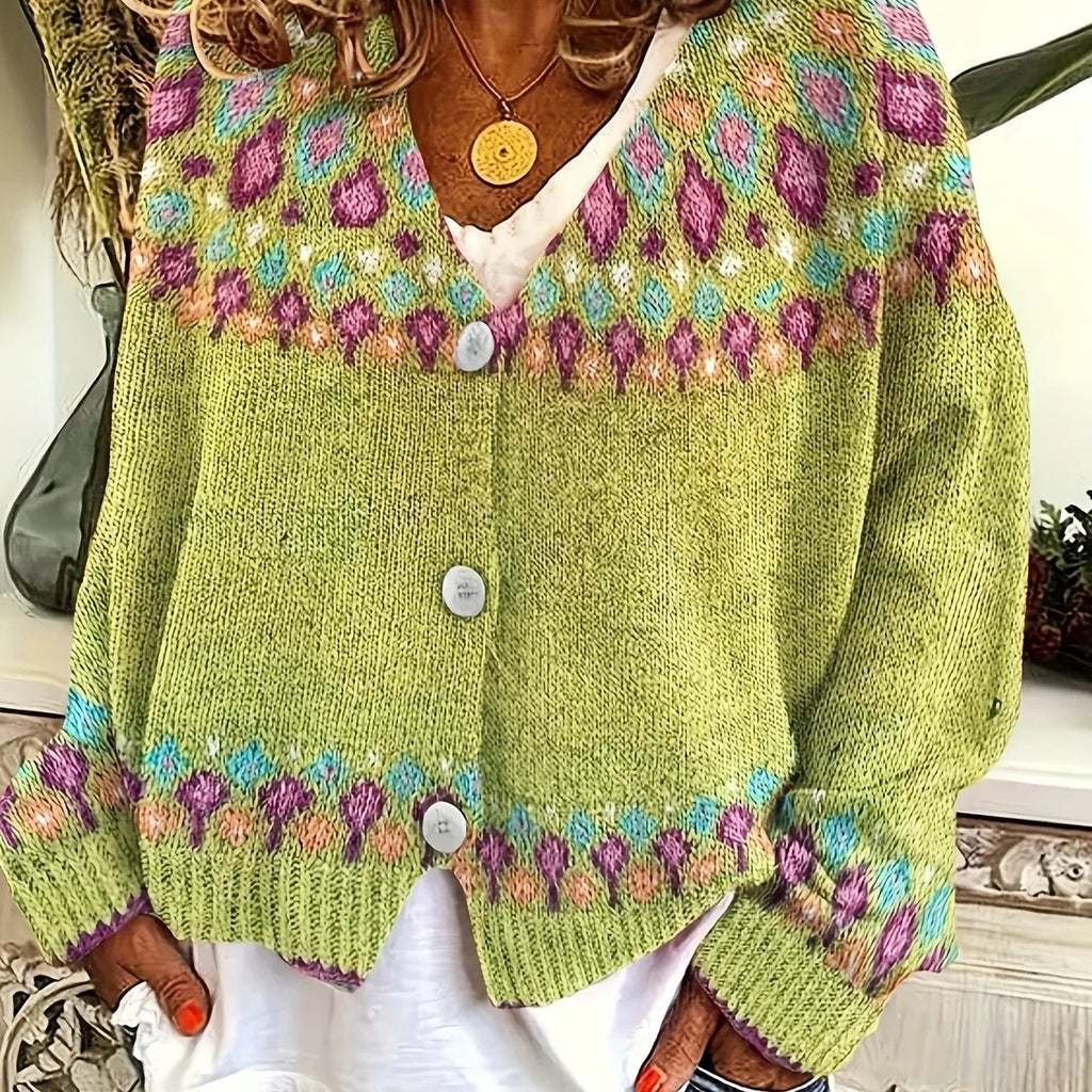 Nordic Fair Isle Knit Cardigan for Women image 13