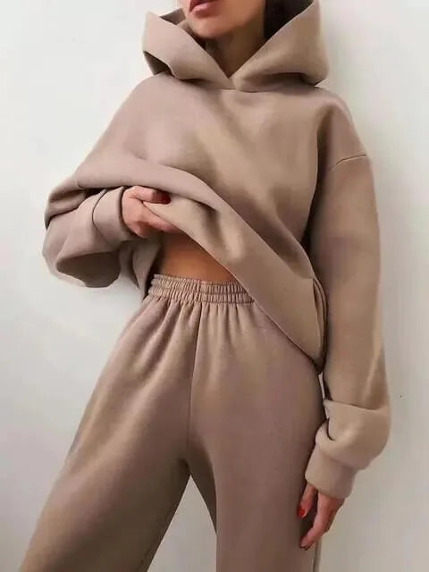 Detail shot of the ribbed elastic cuffs on the jogger trousers