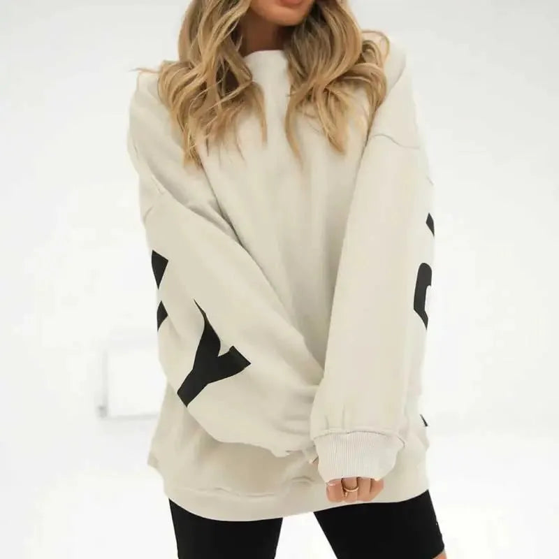 Oversized Graphic Print Jumper