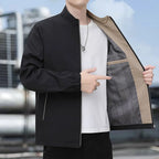 Men's Quilted Lined Stand Collar Zip Jacket image 11