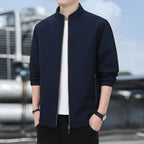 Men's Quilted Lined Stand Collar Zip Jacket image 12