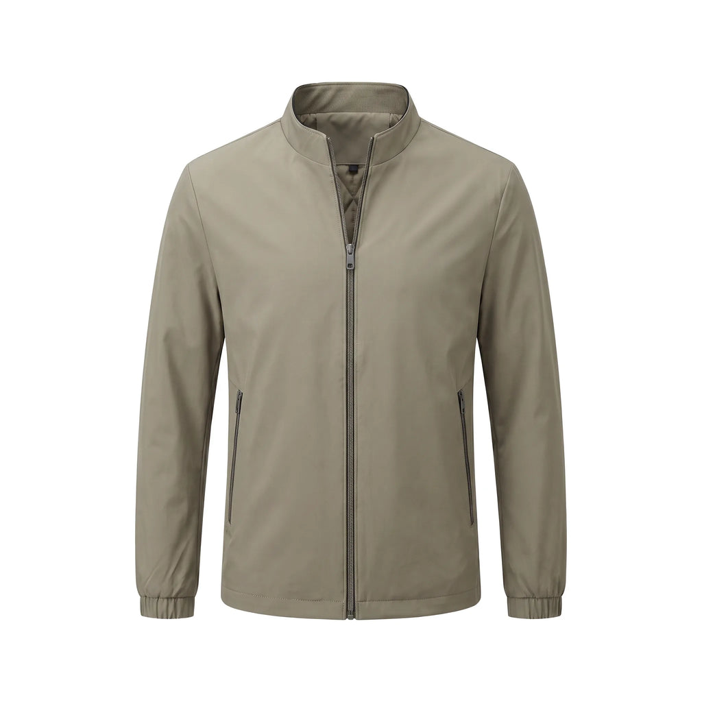 Men's Quilted Lined Stand Collar Zip Jacket image 13