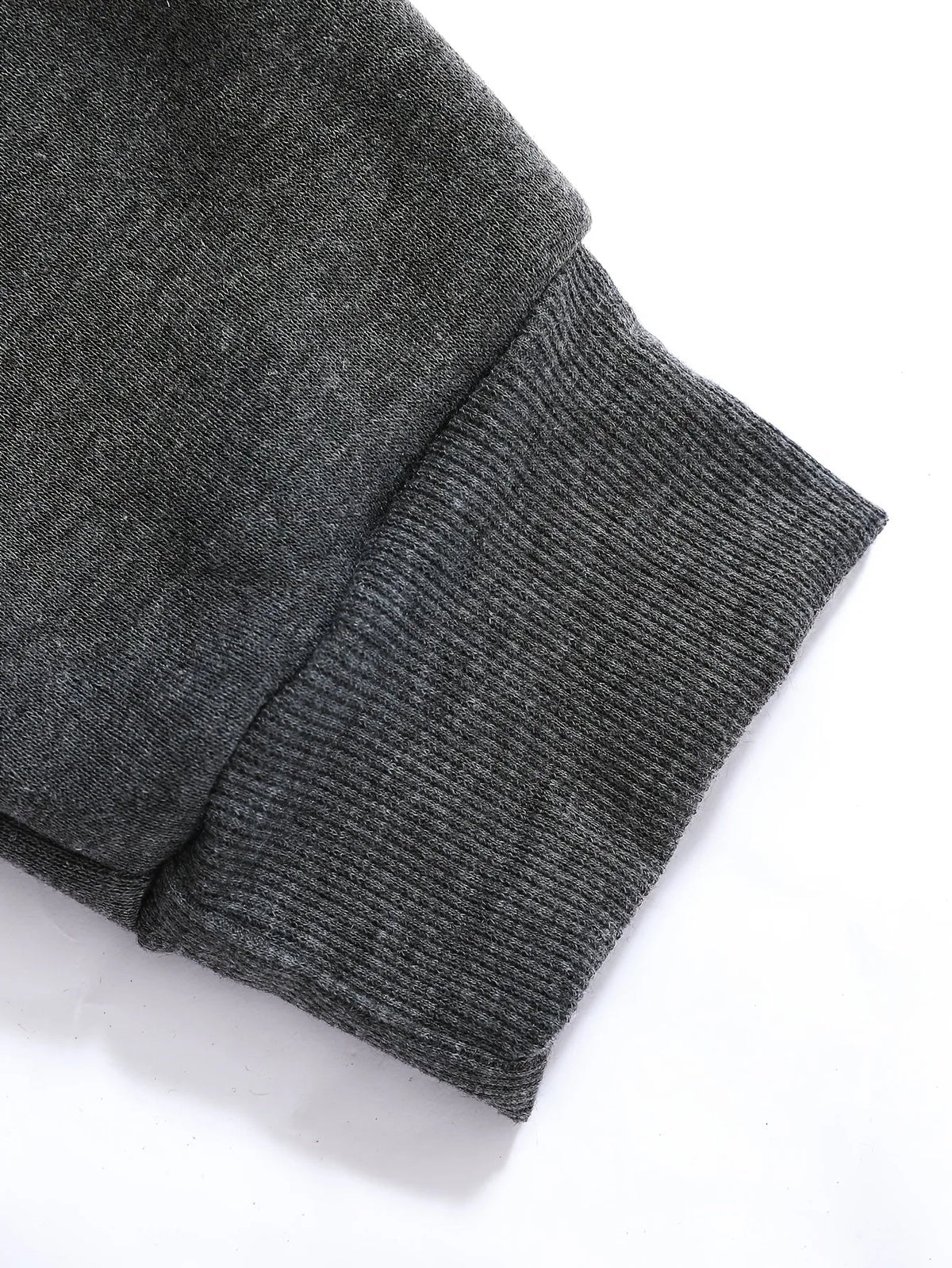 Side angle view highlighting the drop shoulder raglan sleeve construction