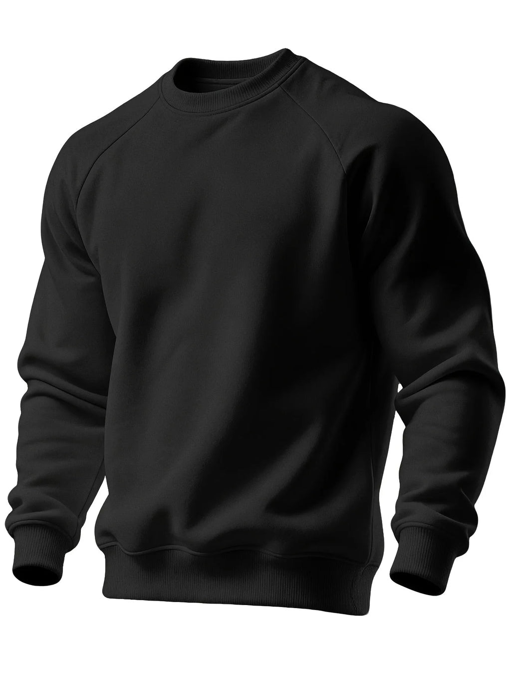 Front view of the sweatshirt draped flat, showing the overall silhouette and colour blocking