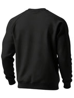 Close-up of the crew neck ribbing and interior seam finish