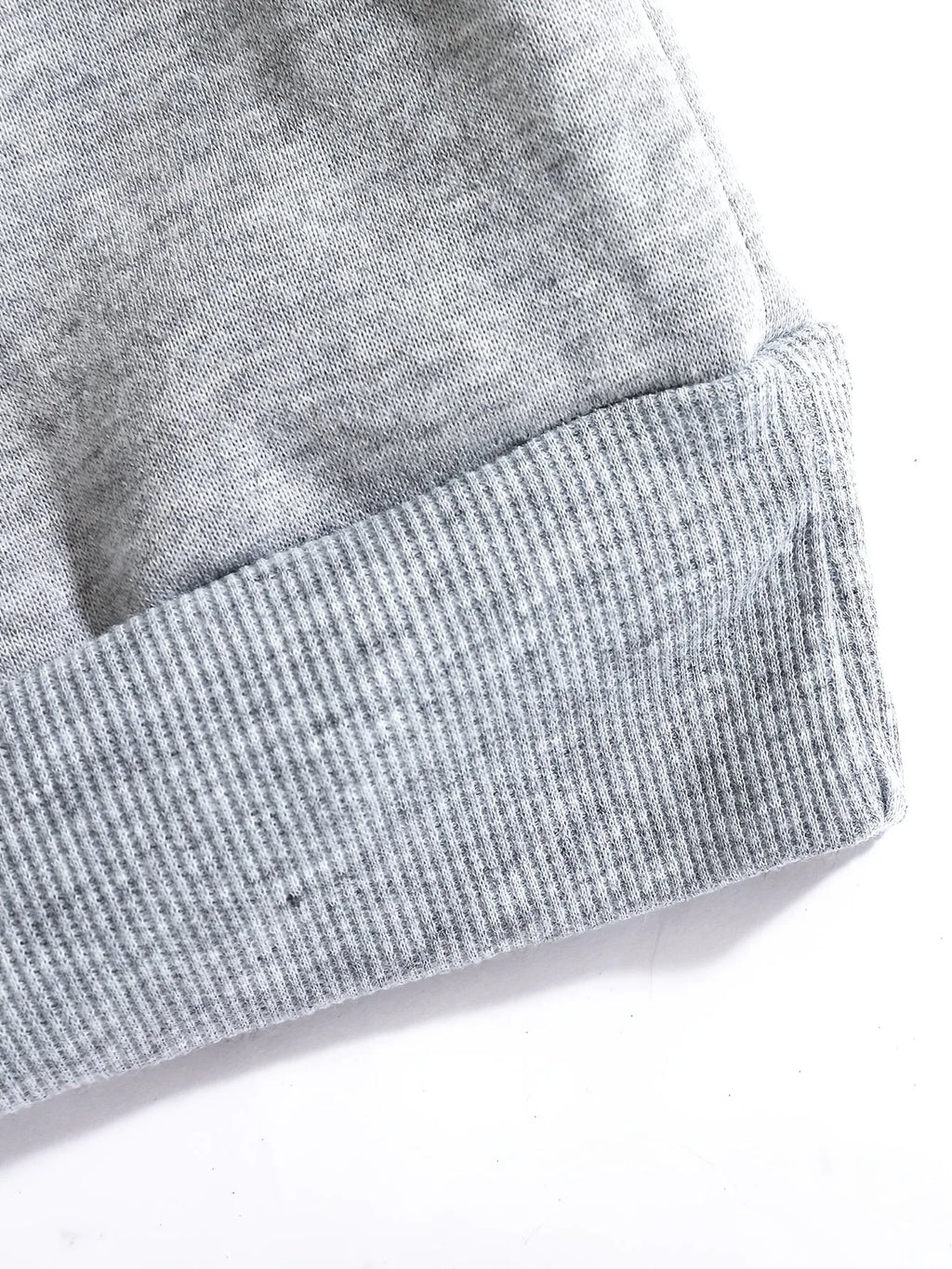 Close-up of the brushed interior fleece lining visible at the neckline