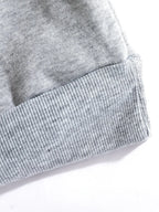 Close-up of the brushed interior fleece lining visible at the neckline