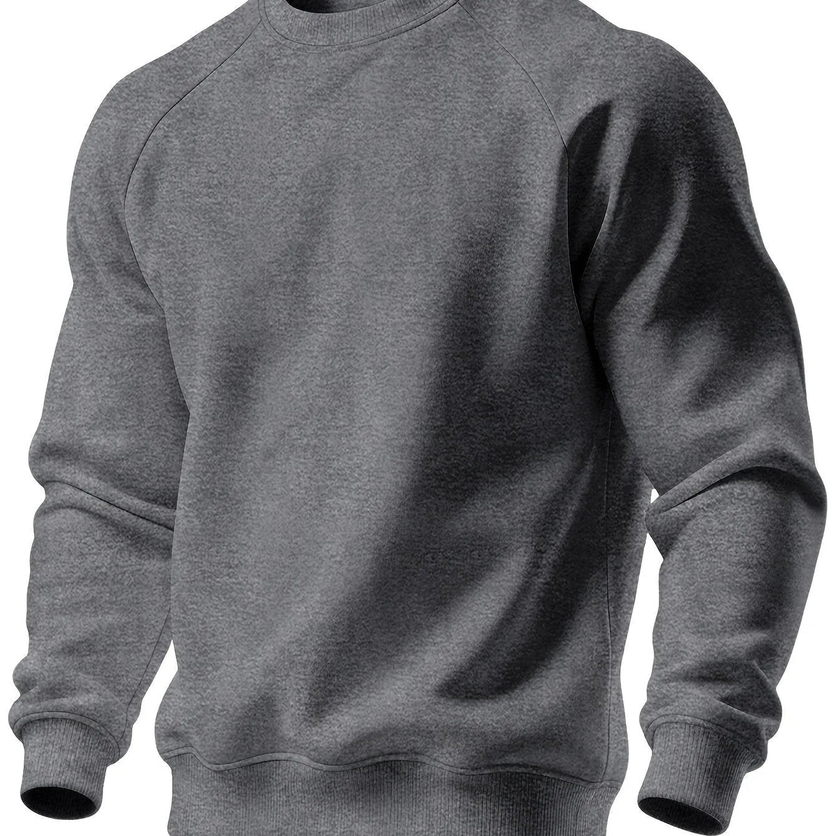 Full front view of the two-tone raglan sweatshirt laid out to show proportions