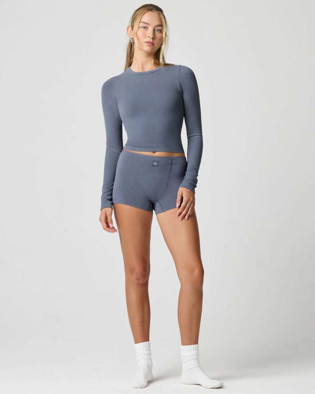 Ribbed Long Sleeve Crop Top for Women image 12